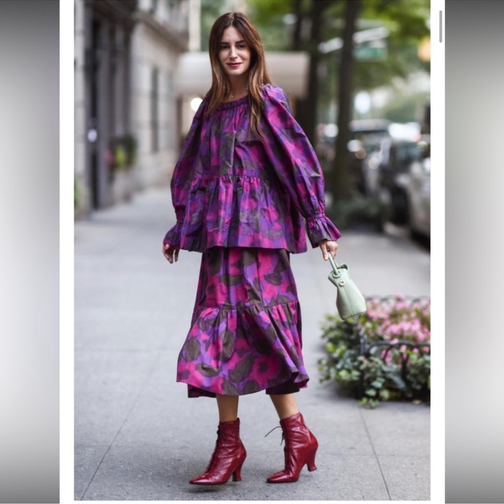 RUNWAY MARC JACOBS Silk Floral Peplum Blouse